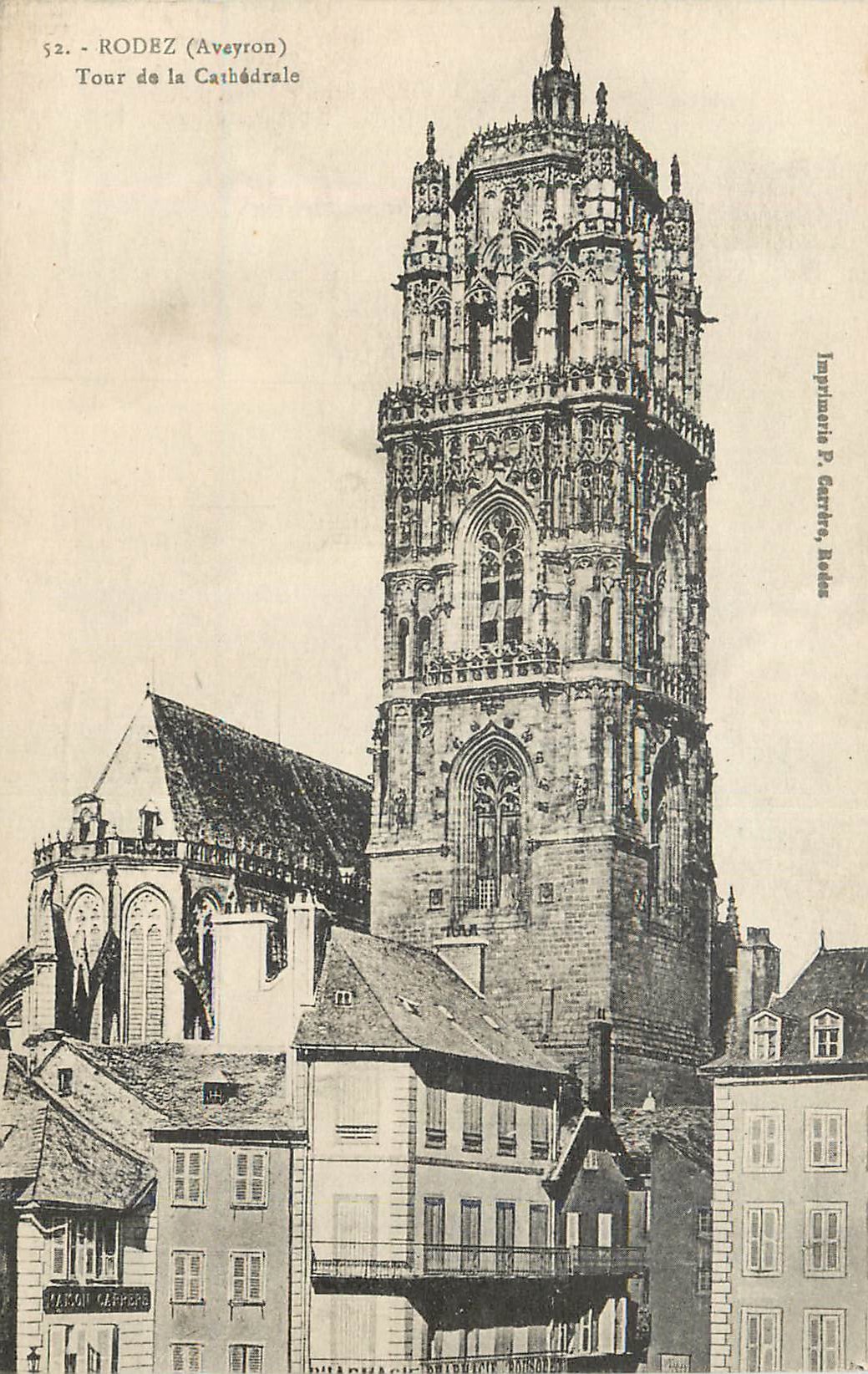 CPA Rodez (Aveyron) Tour de la Cathedrale