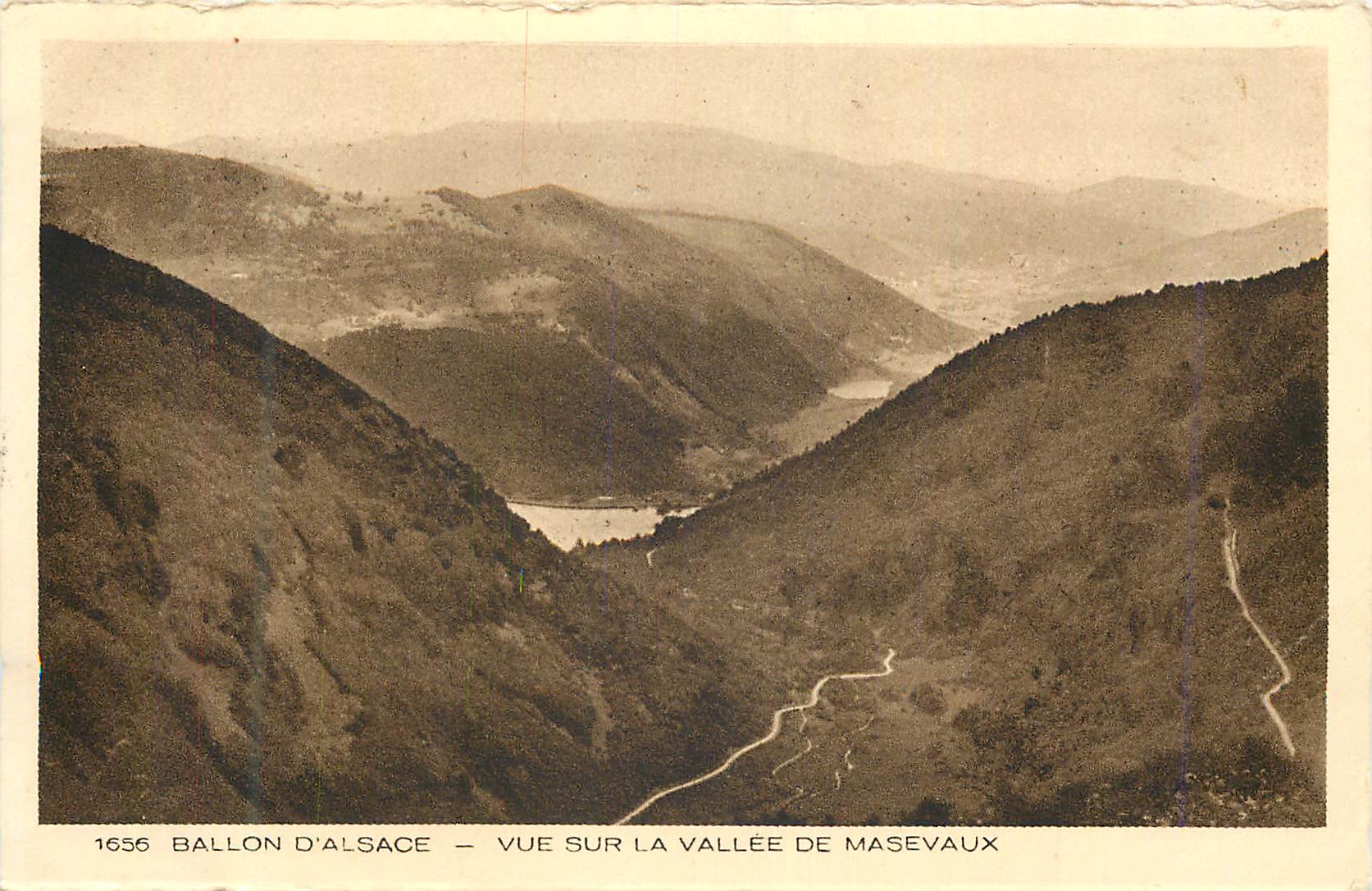 CPA Ballon d'Alsace vue sur la vallee de Masevaux