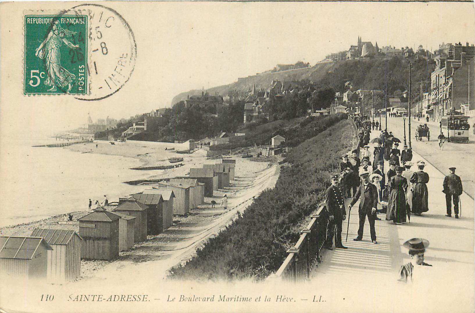 CPA Sainte Adresse Le Boulevard Maritime et la Heve Tramway