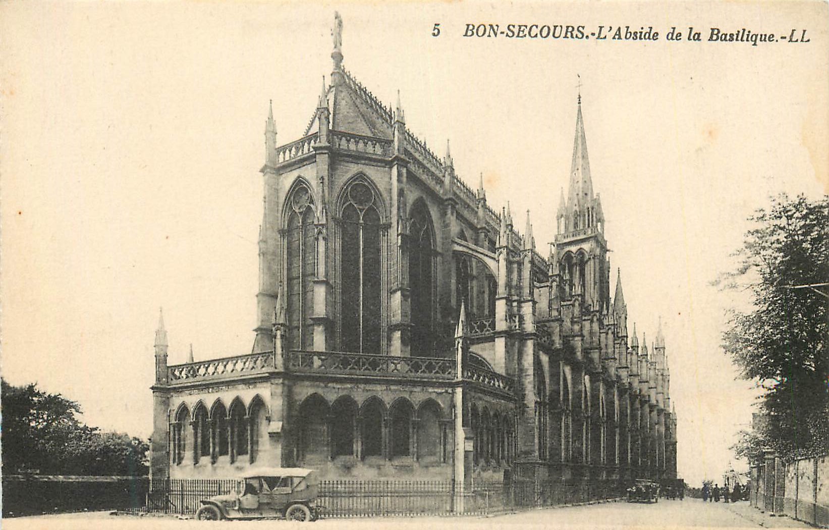 CPA Bon Secours L'Abside de la Basilique Automobile
