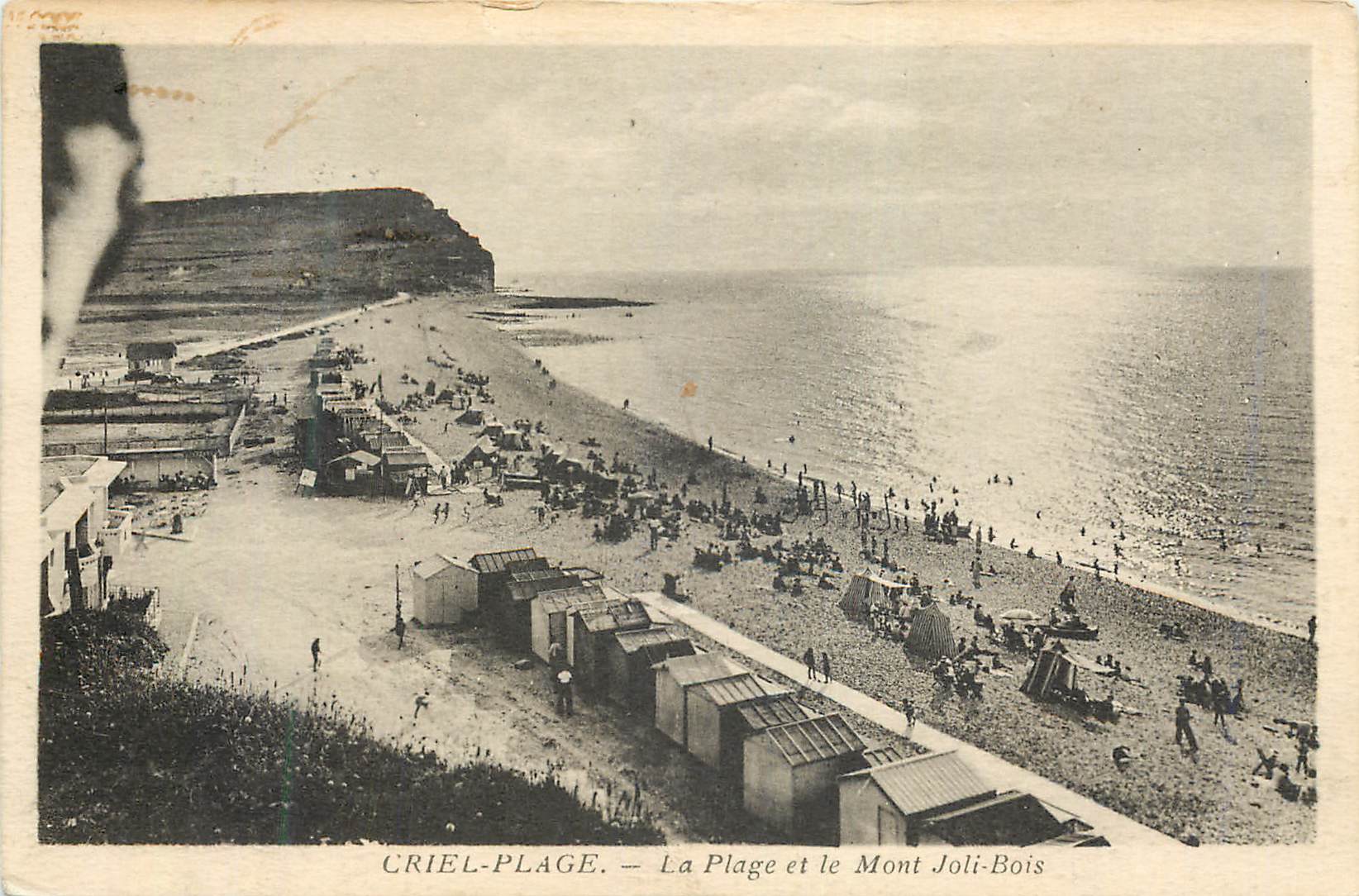 CPA Criel Plage La Plage et le Mont Joli Bois