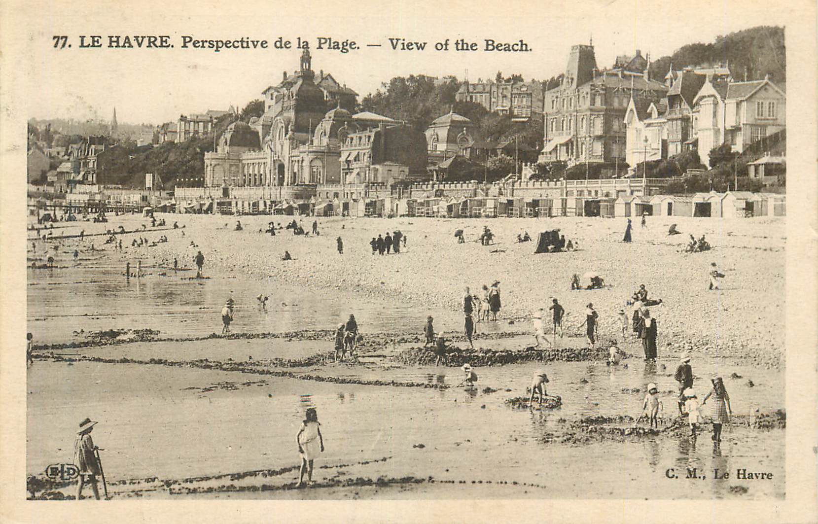 CPA Le Havre Perspective de la Plage View of the Beach