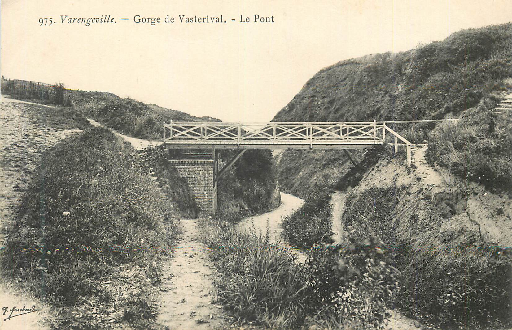 CPA Varengeville Gorge de Vasterival Le Pont