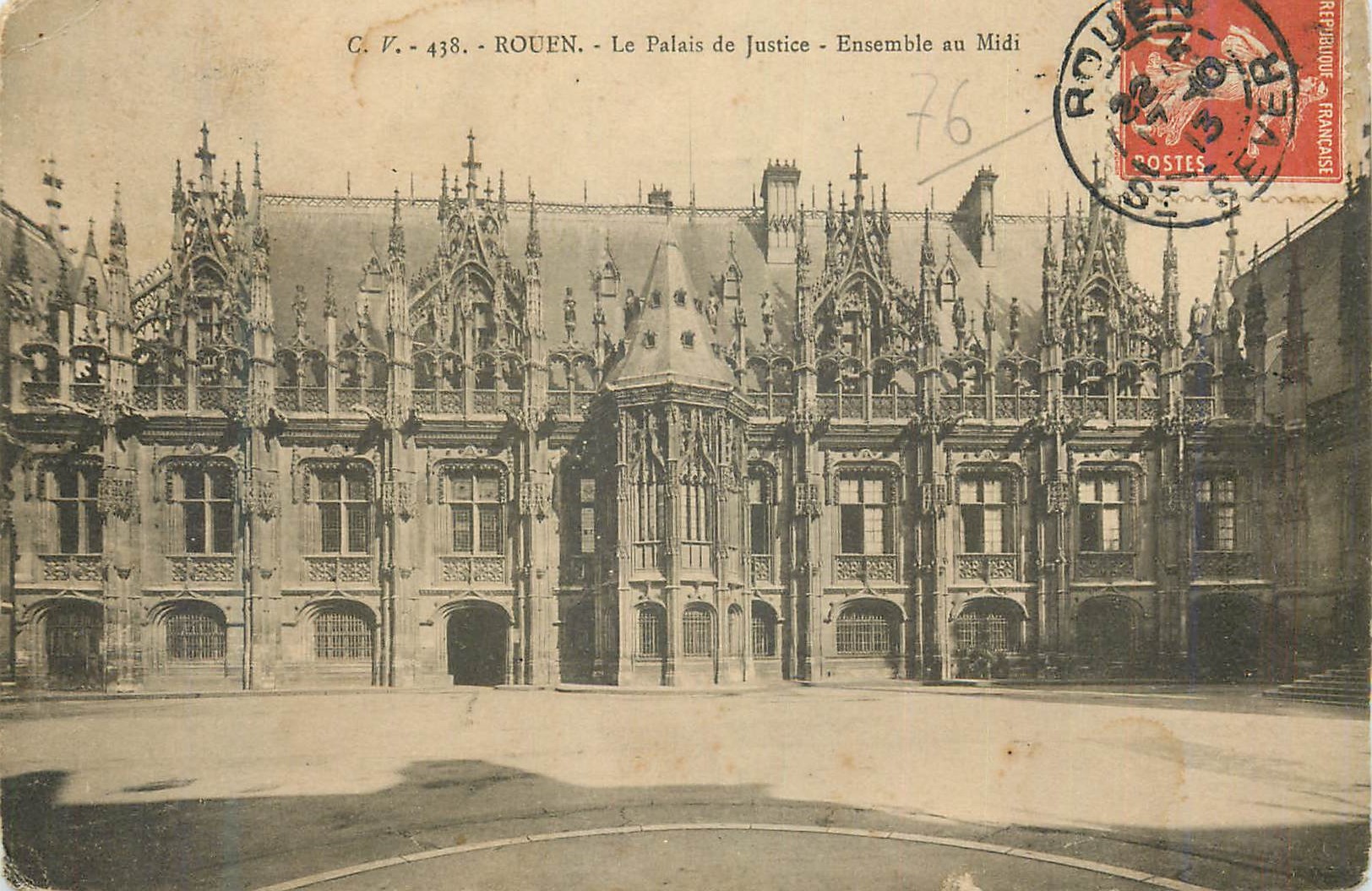 CPA Rouen Le Palais de Justice Ensemble au Midi