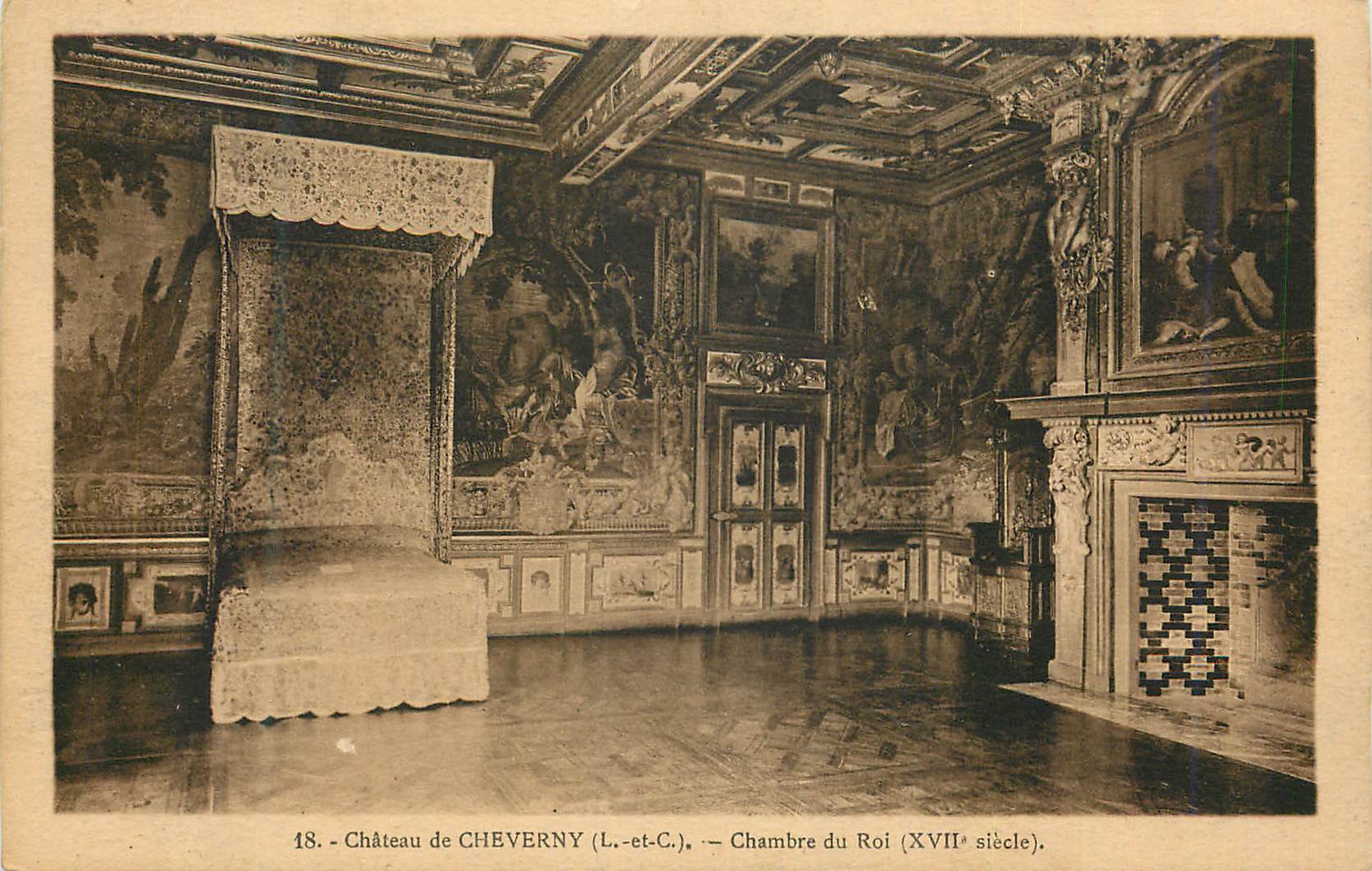 CPA Chateau de Cheverny (L et C) Chambre du Roi (XVIIe siecle)