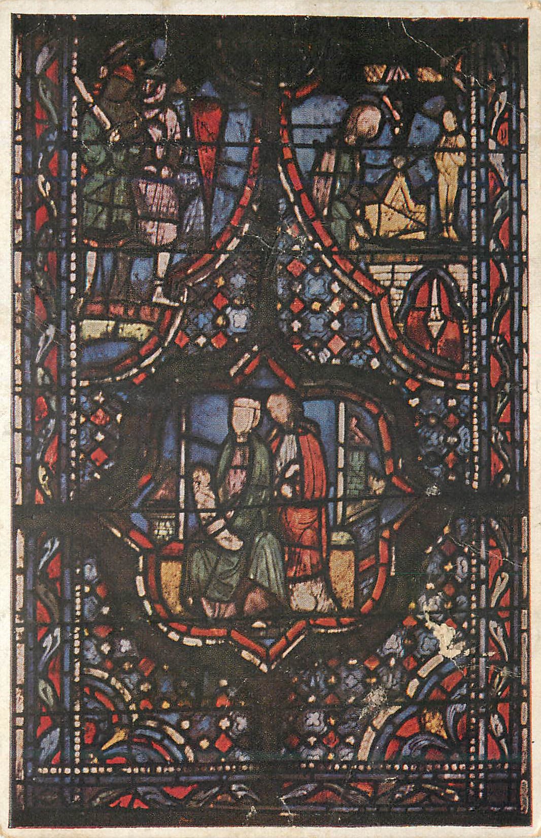 CPA Les Rois En Bas Presentation de Samuel En haut Arrivee des Israelites Cassette d'or offorte aux Philistins Judaica