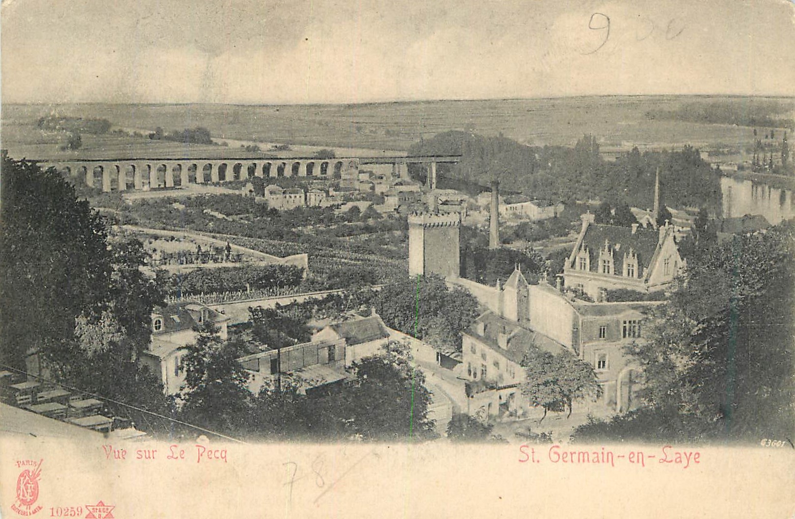 CPA St Germain en Laye Vue sur le Pecq
