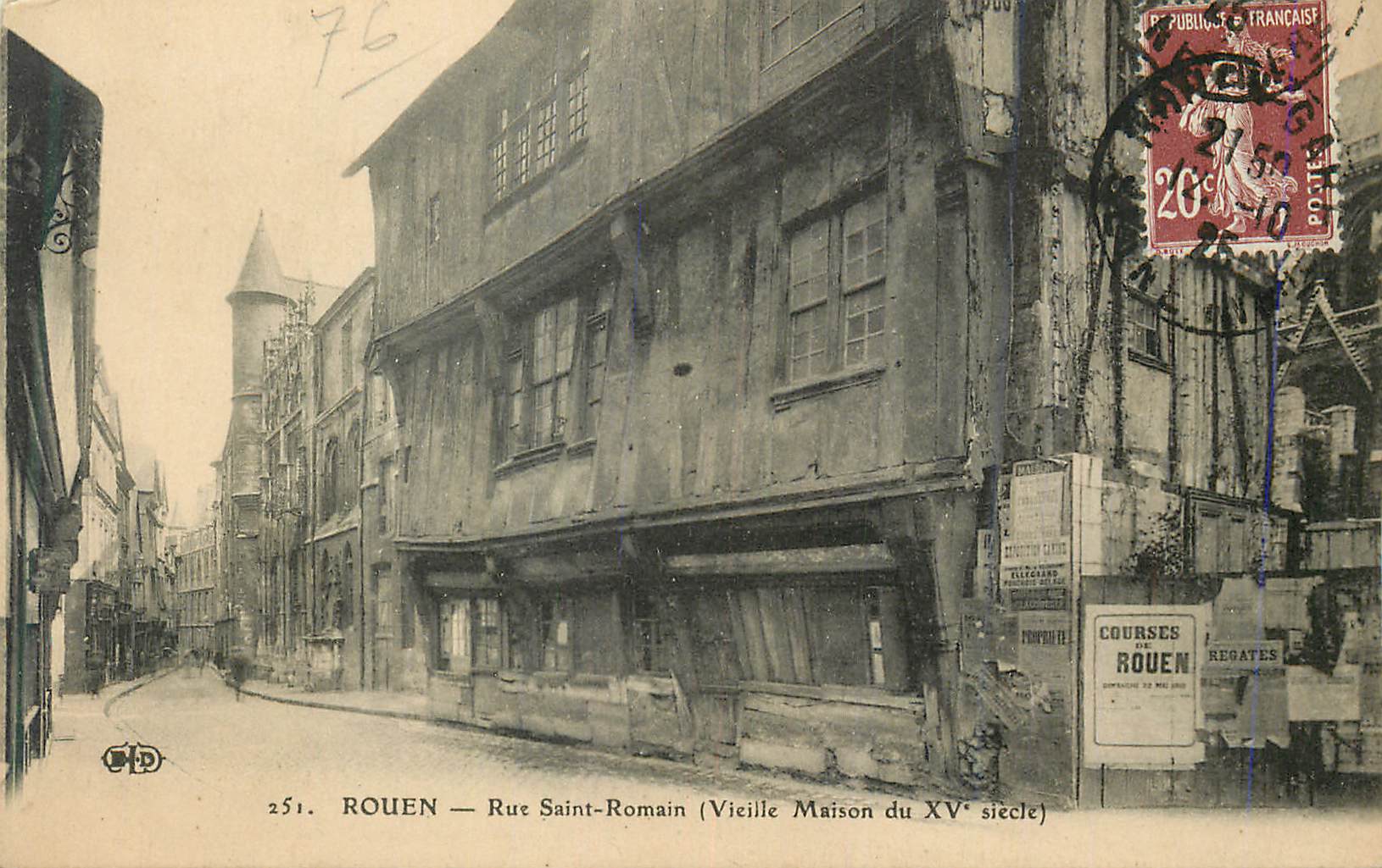 CPA Rouen Rue Saint Romain (Vieille Maison du XVe siecle)
