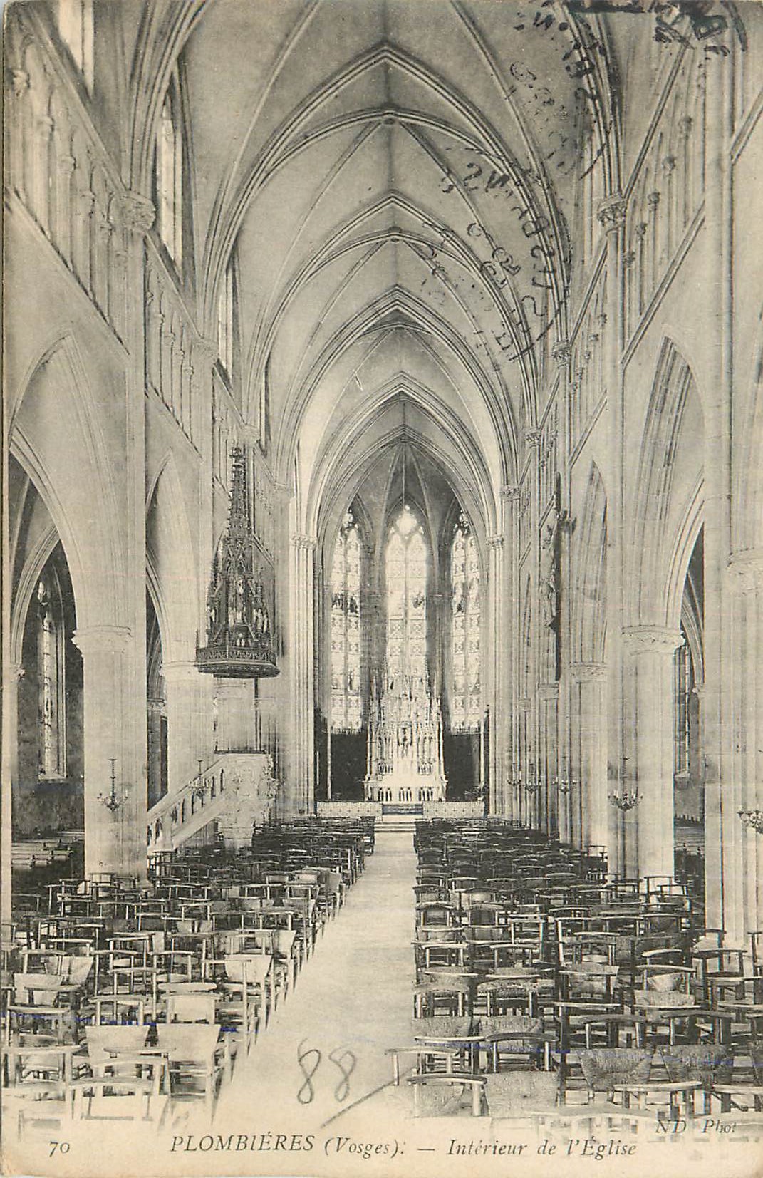 CPA Plombieres (Vosges) Interieur de l'Eglise