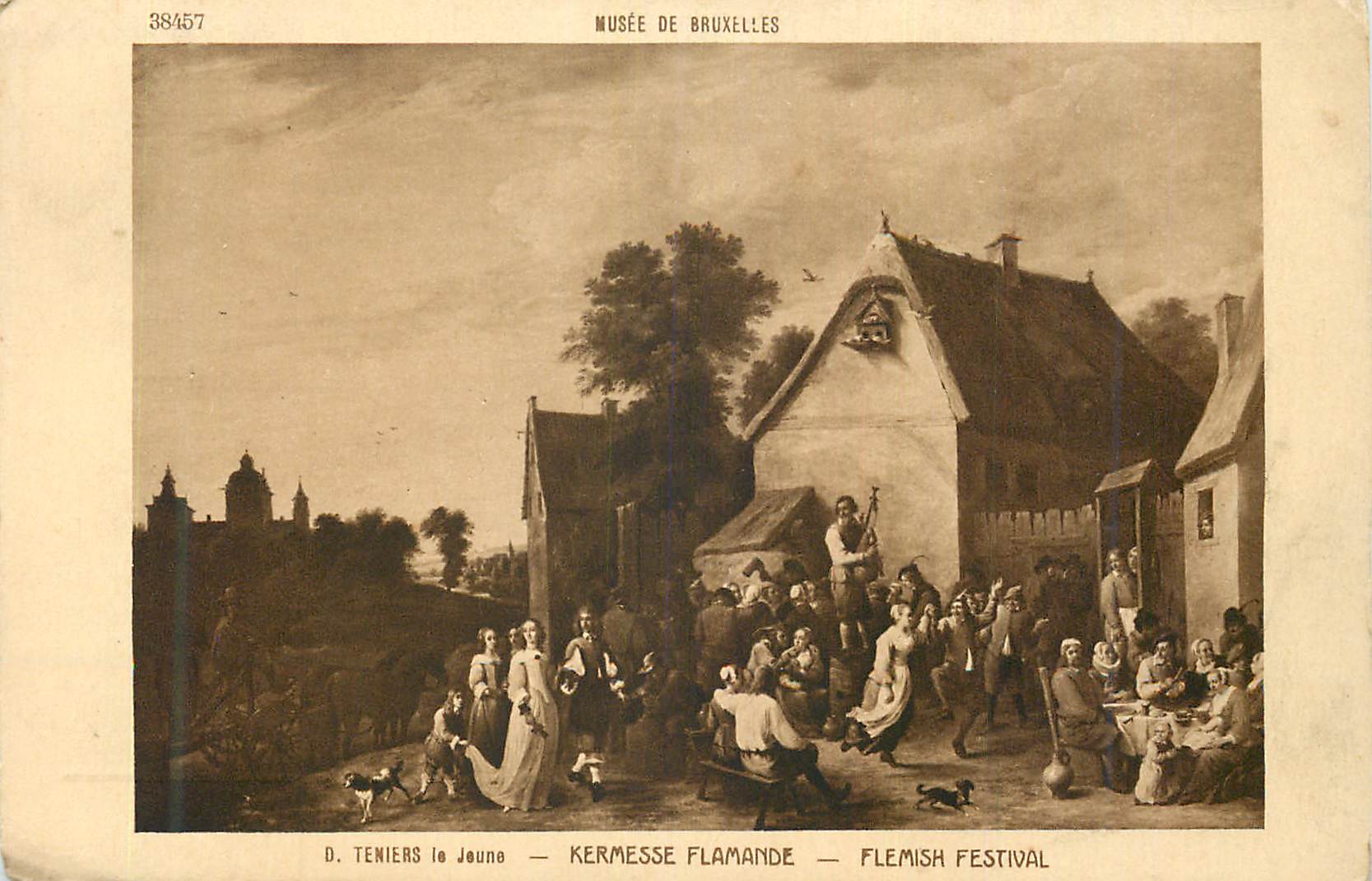 CPA Musee de Bruxelles Teniers le Jeune Kermesse Flamande