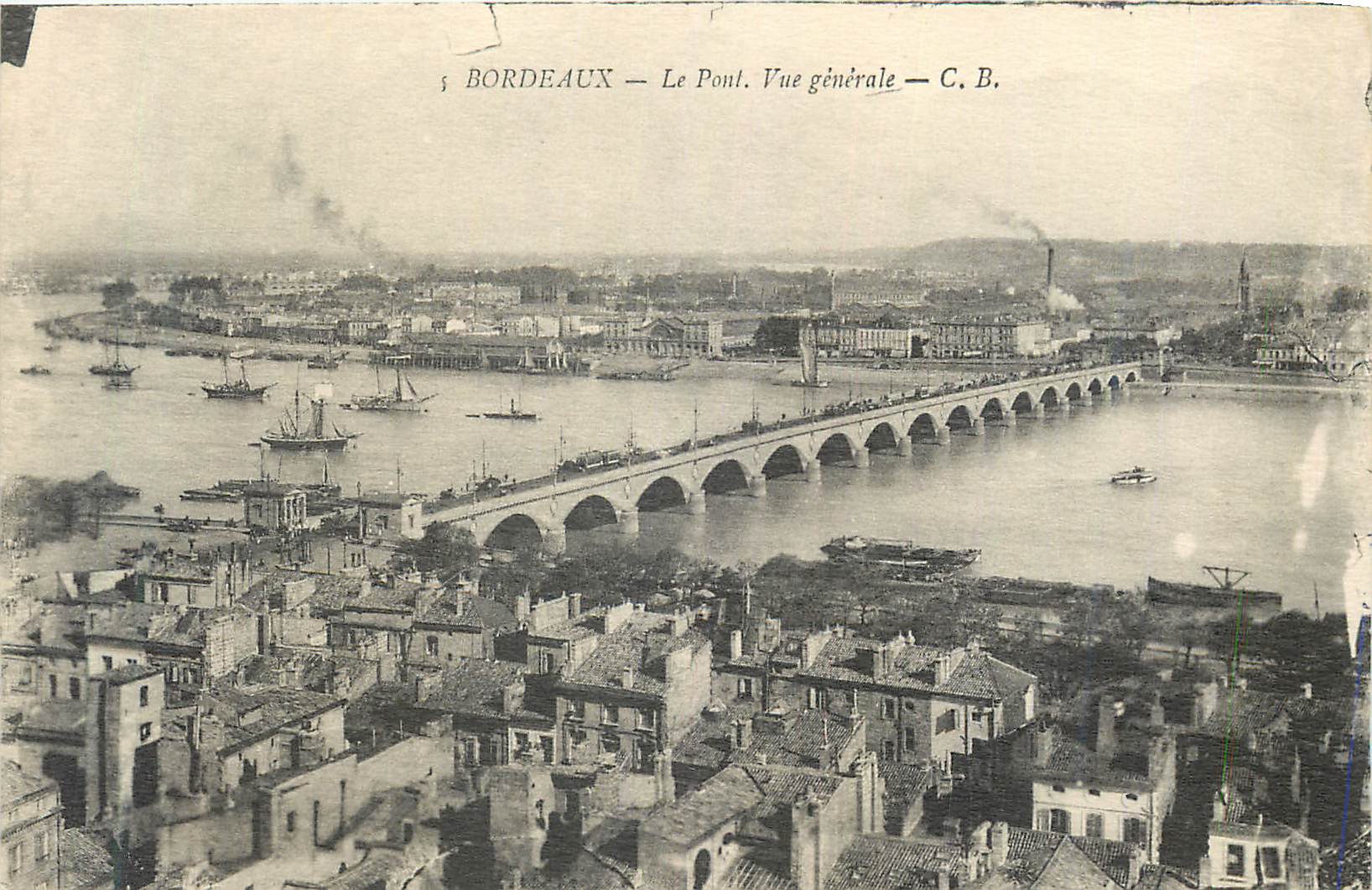 CPA Bordeaux Le Pont Vue generale