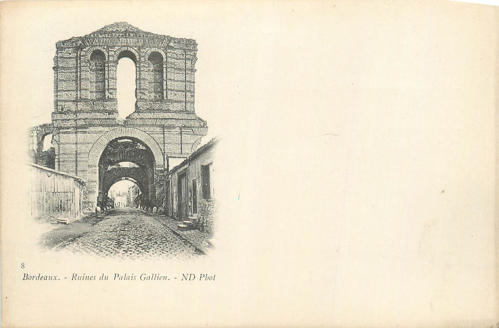 CPA Bordeaux Ruines du Palais Gallien (carte 1900)