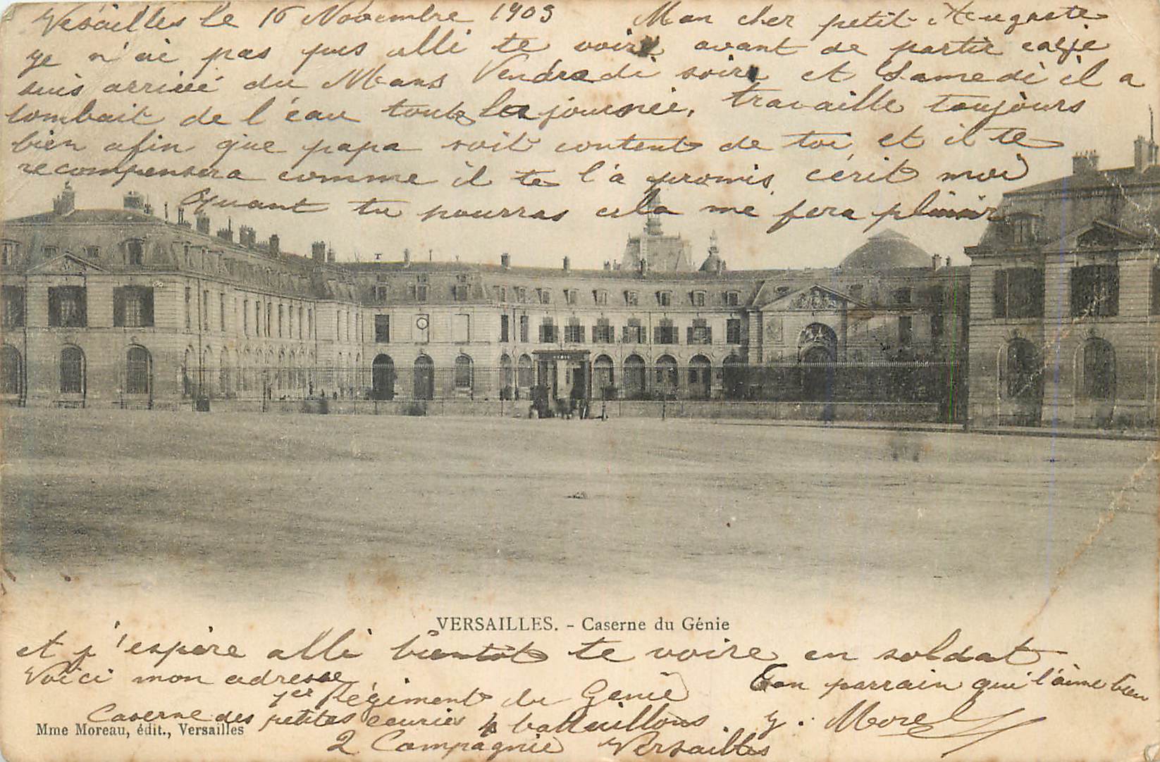 CPA Versailles Caserne du Genie Militaria