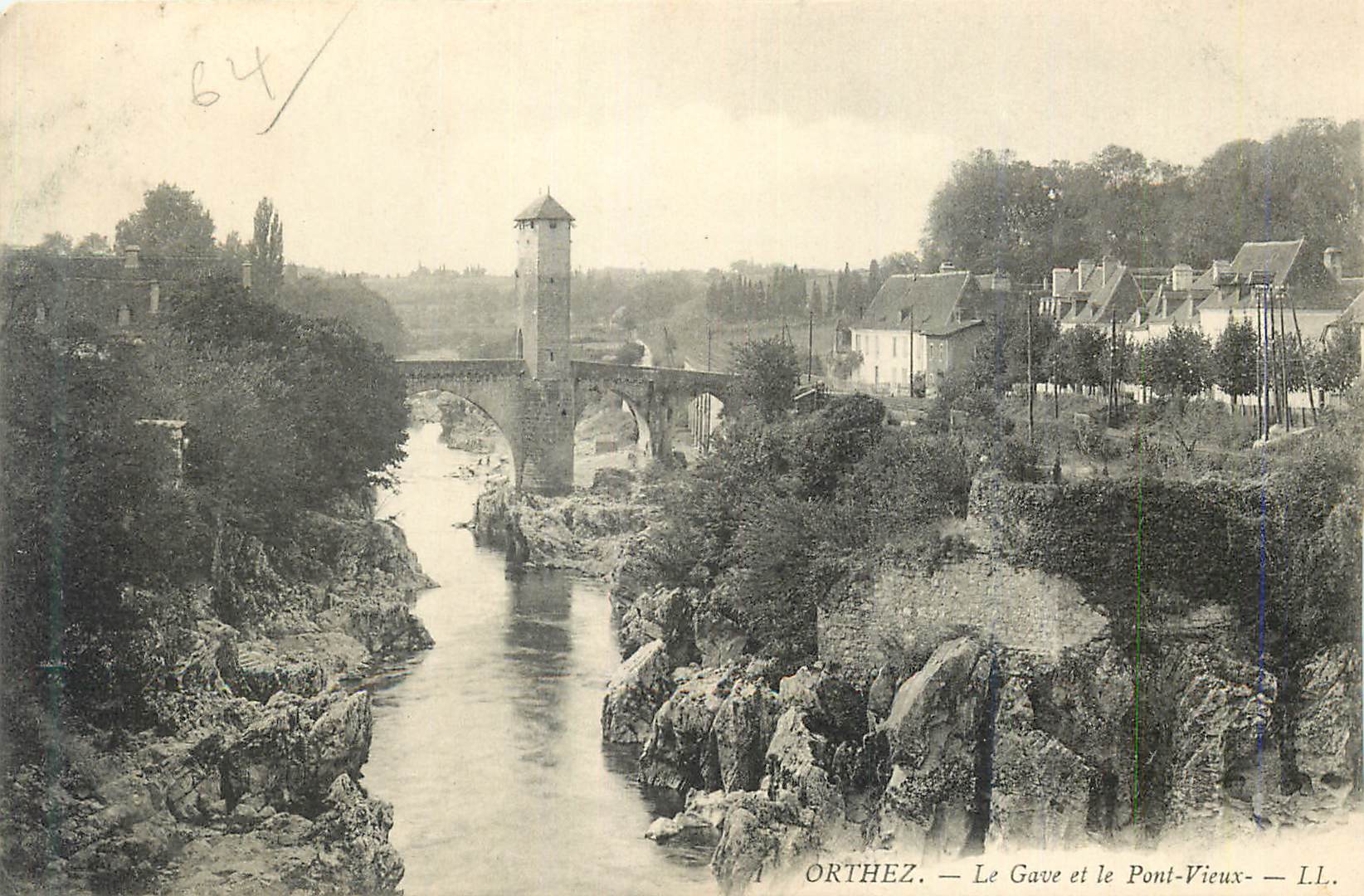 CPA Orthez Le Gave et le Pont Vieux