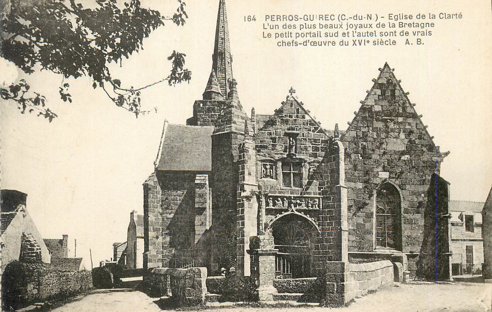 CPA Perros Guirec (C du N) Eglise de la Clarte L'un des plus beaux joyaux de la Bretagne