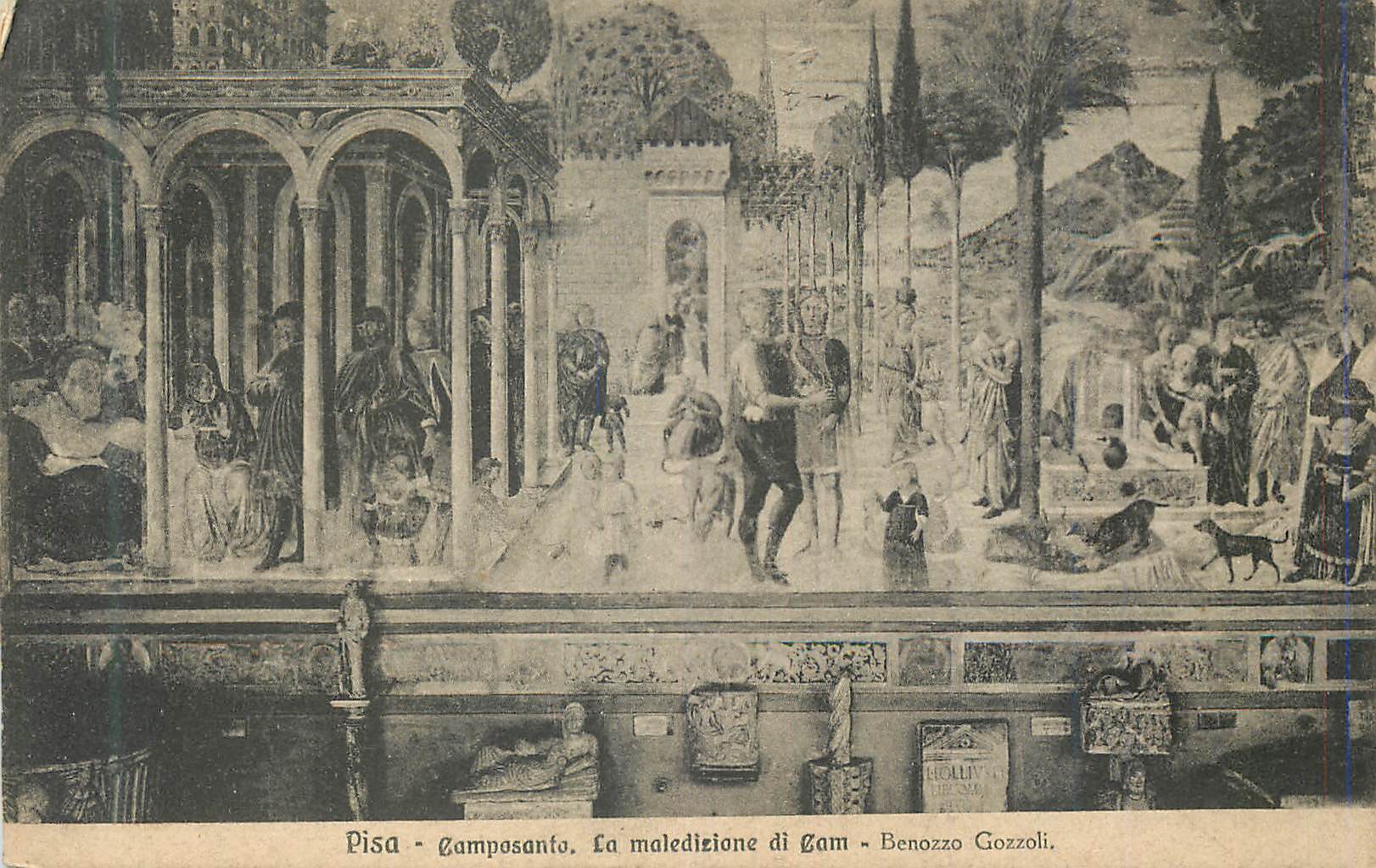 CPA G Barsanfi e figli Grandi gallerie di sculture Pisa Pisa Composanto La maledizion di Bam Benozzo Gozzoli