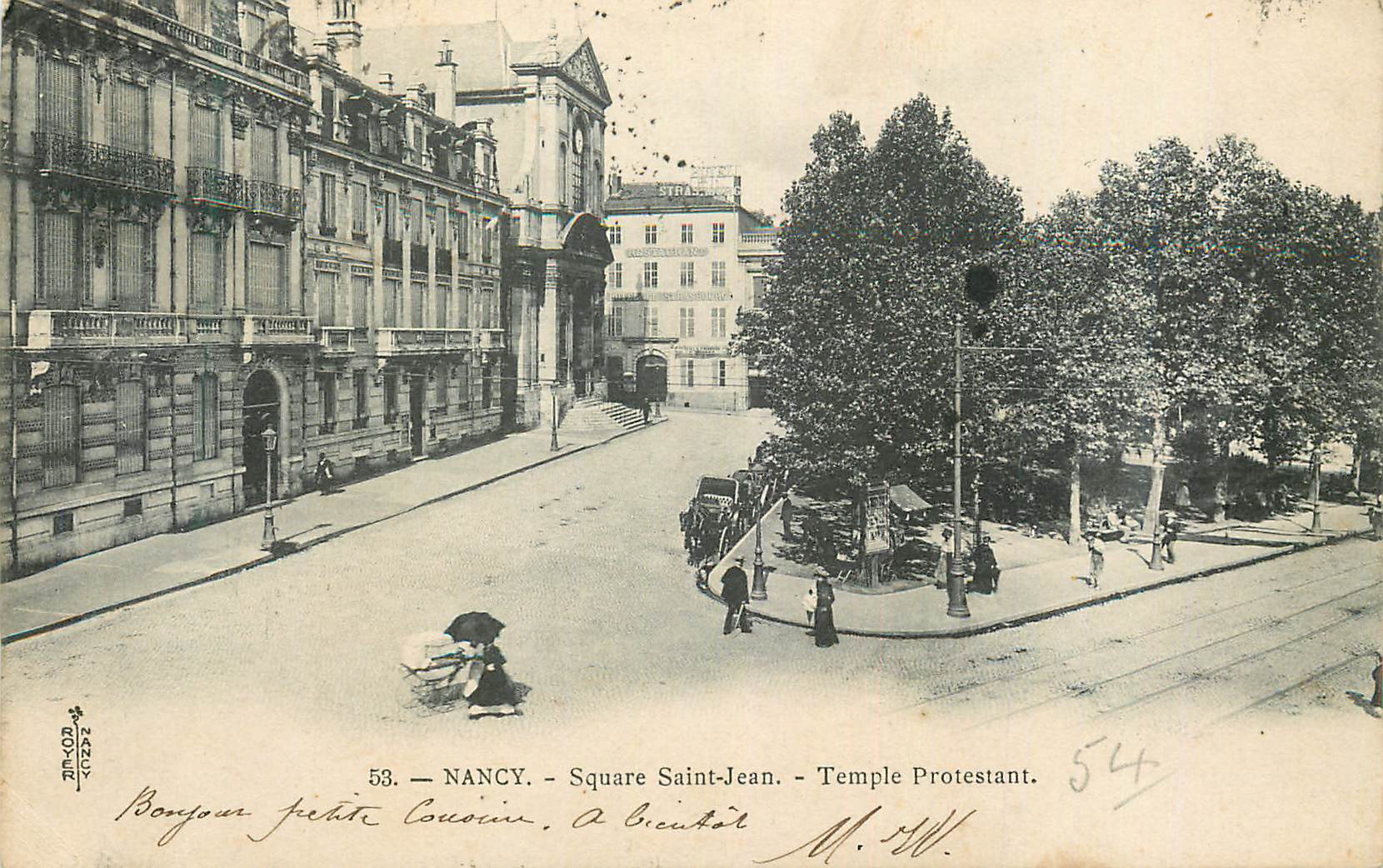 CPA Nancy Square Saint Jean Temple Protestant