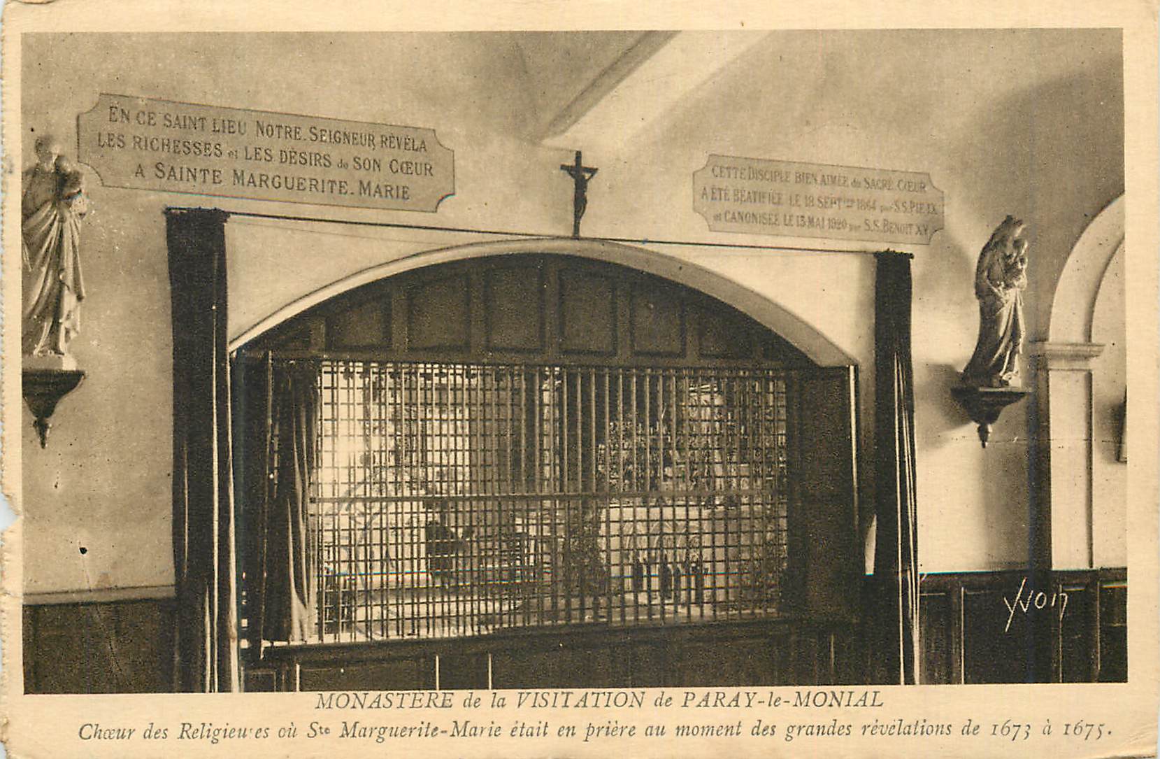 Chœur du Monastère de la Visitation de Paray-le-Monial — Sainte Marguerite-Marie — révélations 1673-1675