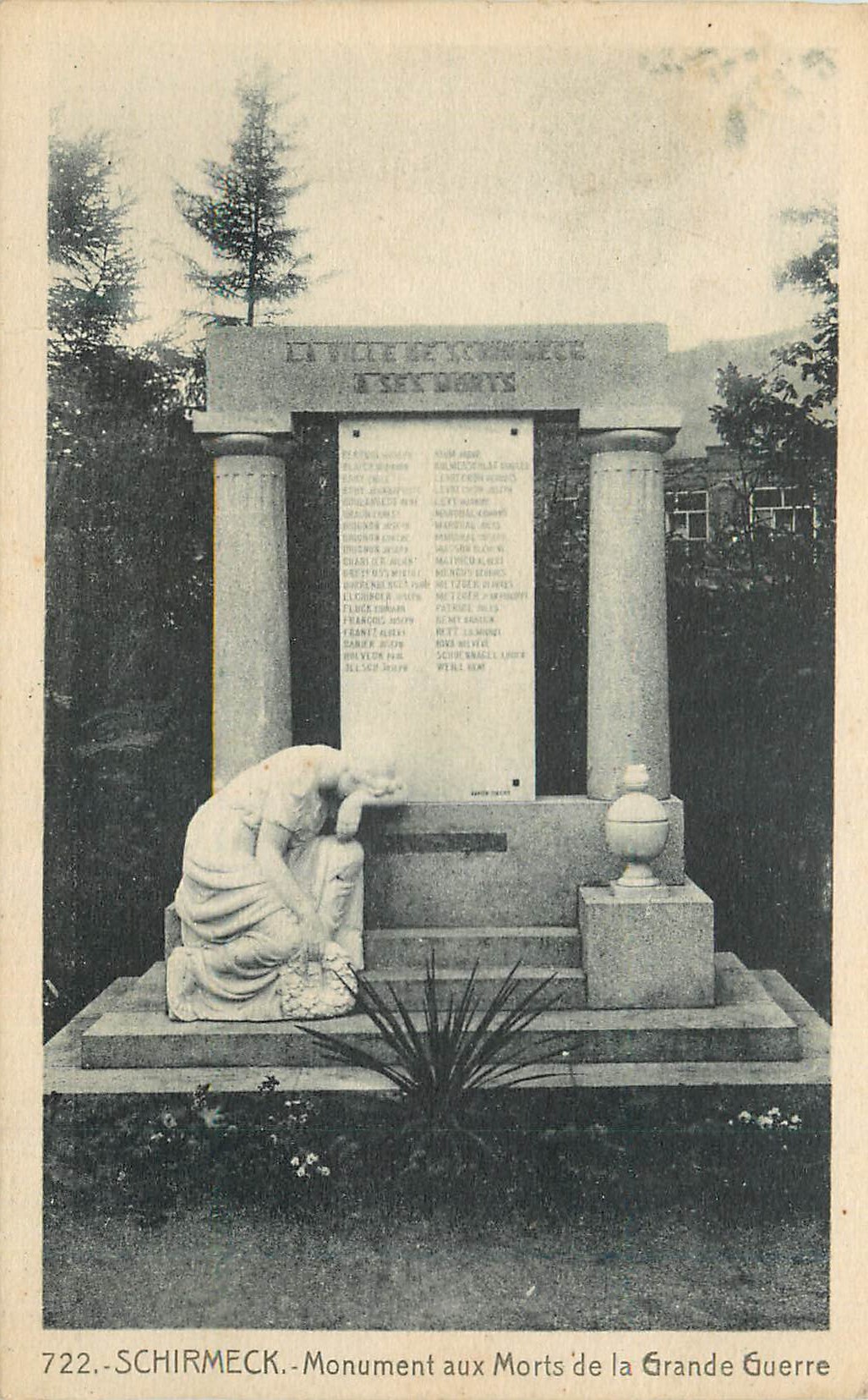 Schirmeck - Monument aux Morts de la Grande Guerre — éditeur inconnu, n° 722