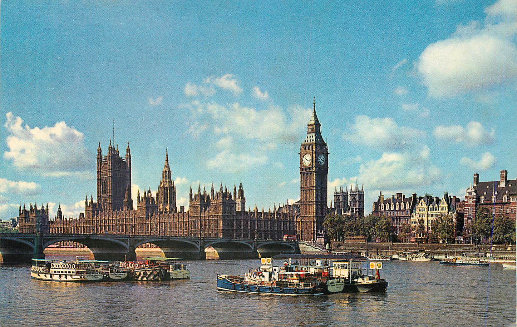 Londres — Vue du Parlement et de Big Ben — éditeur non visible
