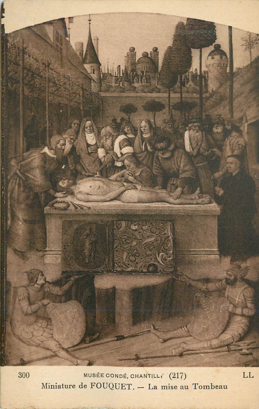 CPA Musee Conde Chantilly Miniature de Fouquet La mise au Tombeau
