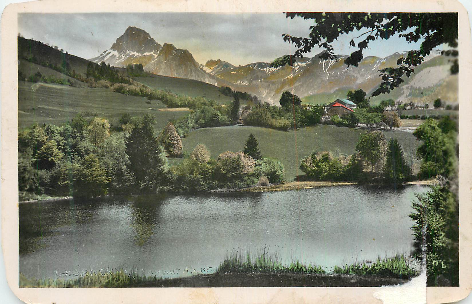 CPA Bernex (Haute Savoie) Lac de la Beunaz et Dent d'Oche