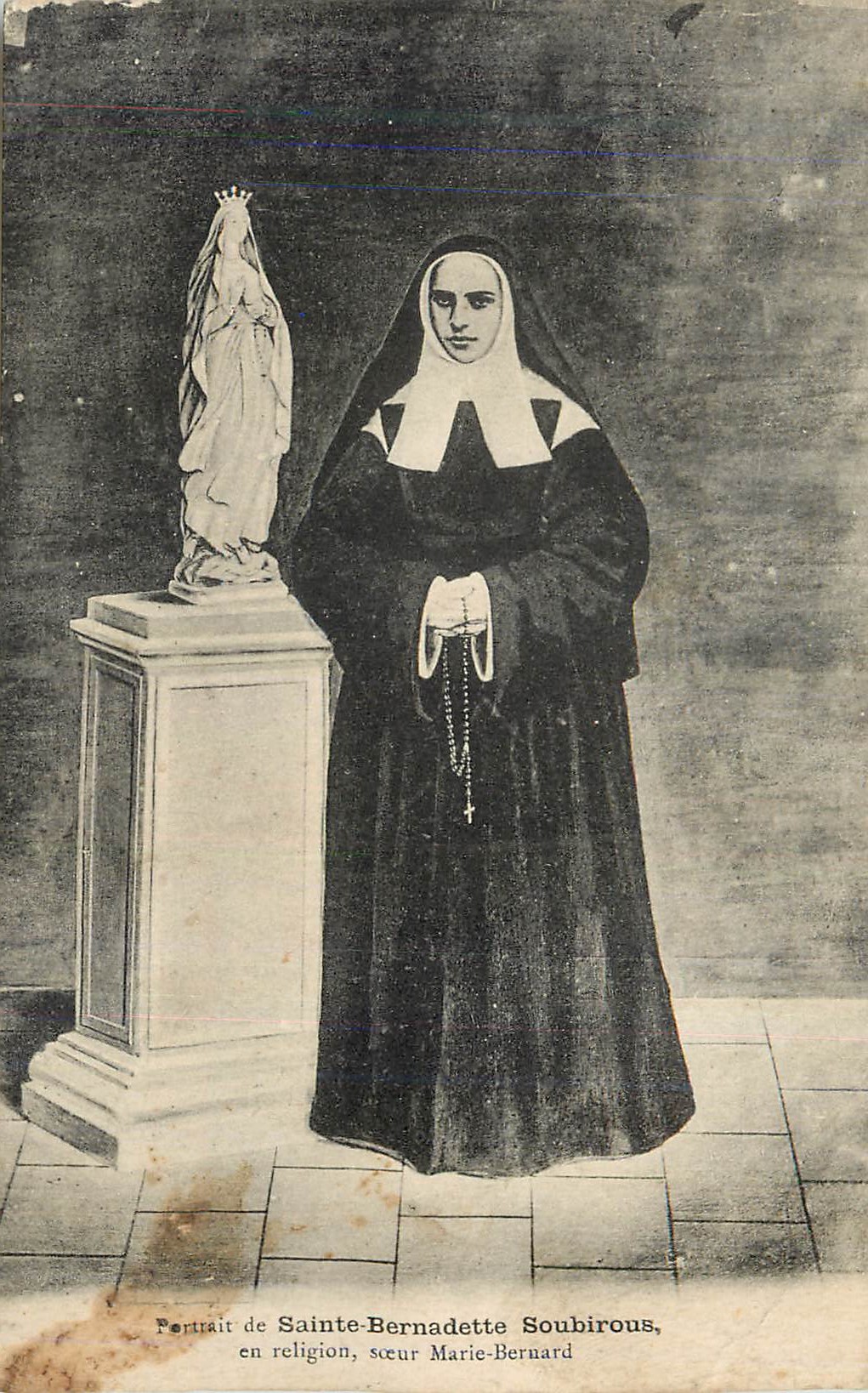 CPA Portrait de Sainte Bernadette Soubirous en religion soeur Marie Bernard