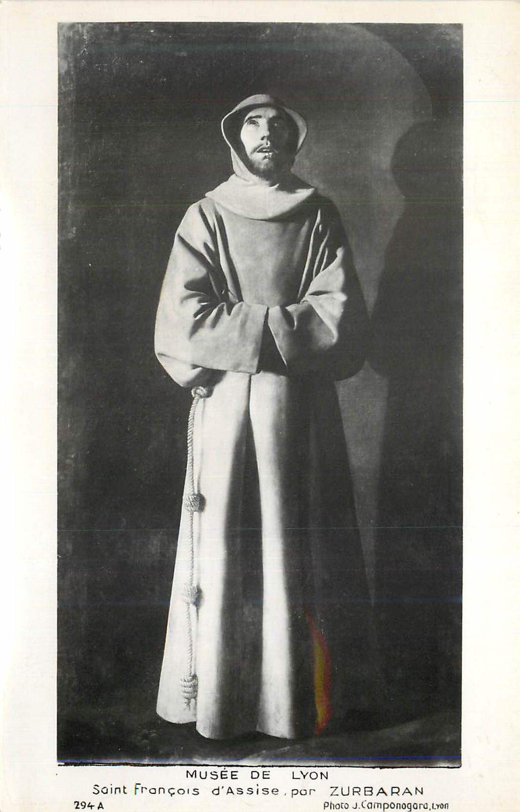 CPM Musee de Lyon Saint Francois d'Assise par Zurbaran