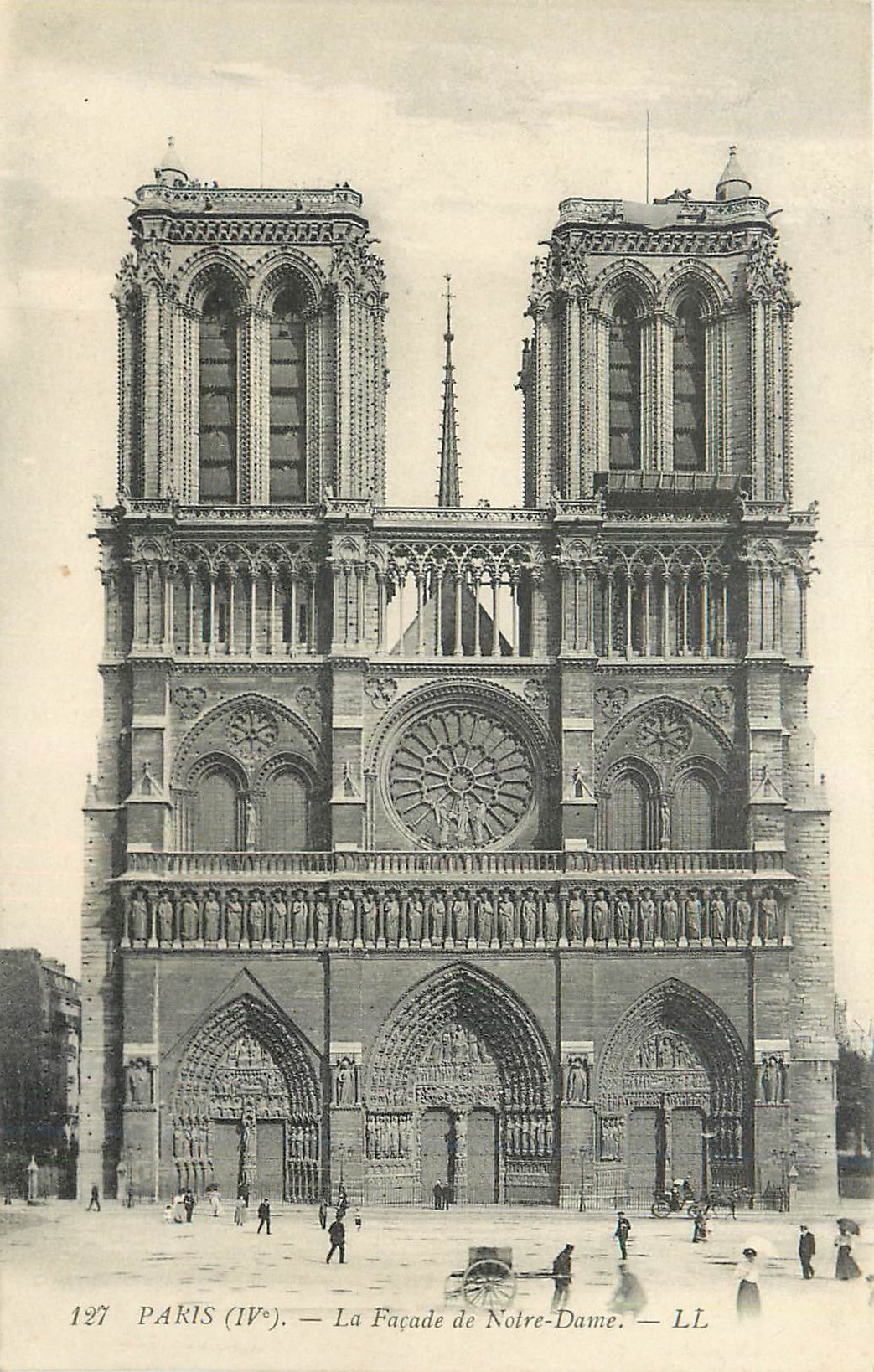 CPA Paris (IVe) La Facade de Notre Dome