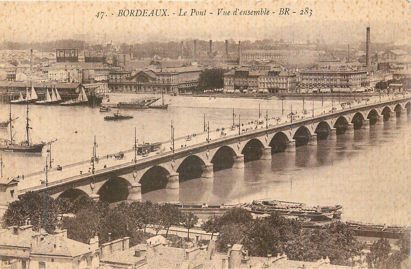 CPA Bordeaux Le Pont Vue d'ensemble