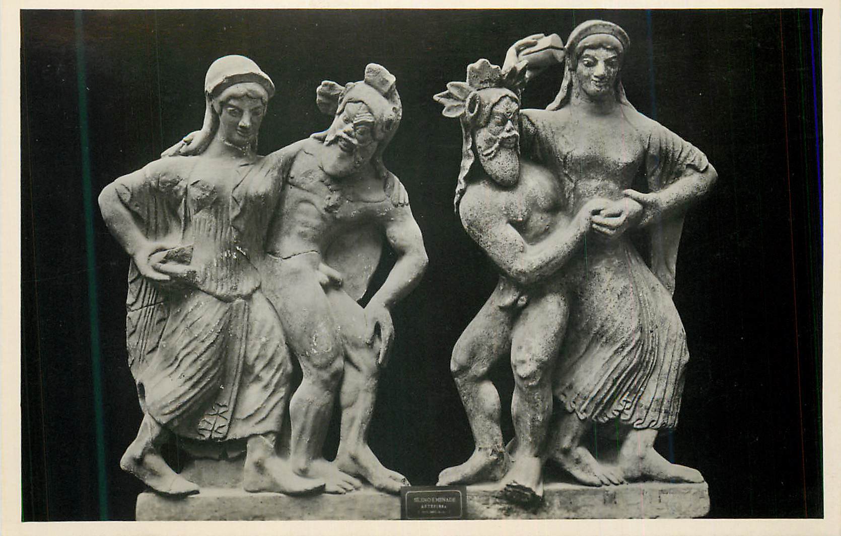 CPM Roma Museo Nazionale di Villa Giulia Antefissa Sileno e Menade (VI V sec A C)