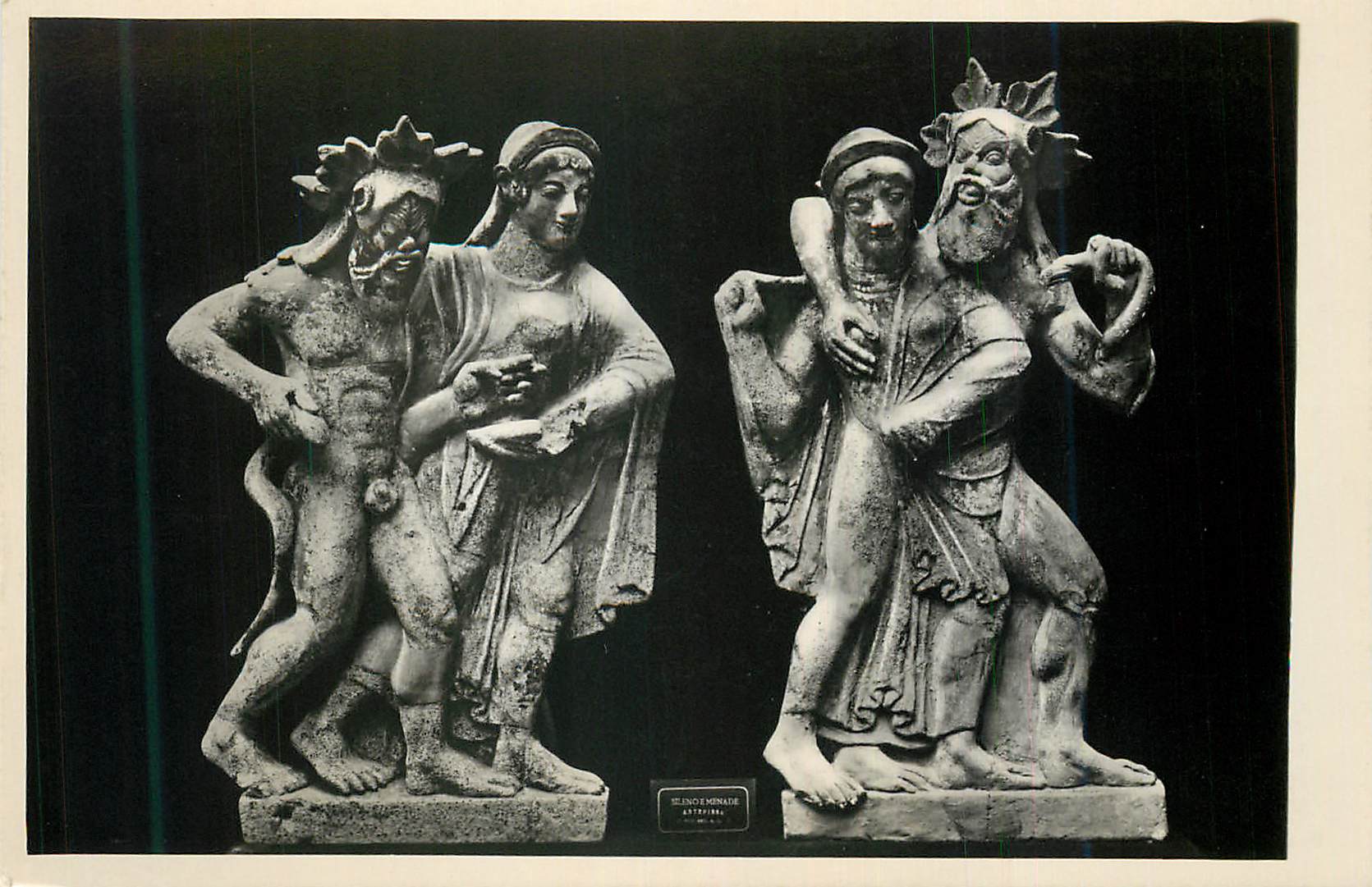 CPM Roma Museo Nazionale di Villa Giulia Antefissa Sileno e Menade (VI V sec A C)