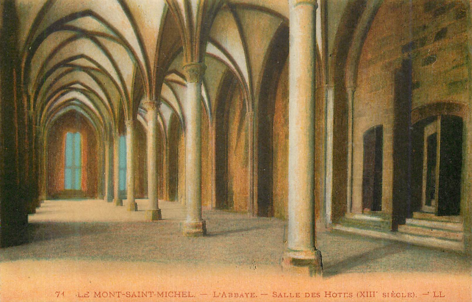 Le Mont-Saint-Michel — L'Abbaye — Salle des Hôtes (XIIIe siècle) — LL