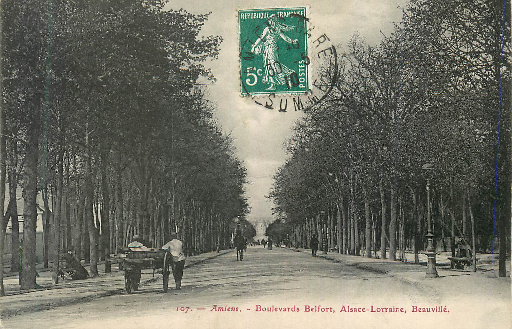 CPA Amiens Boulevards Belfort Alsace Lorraine Beauville