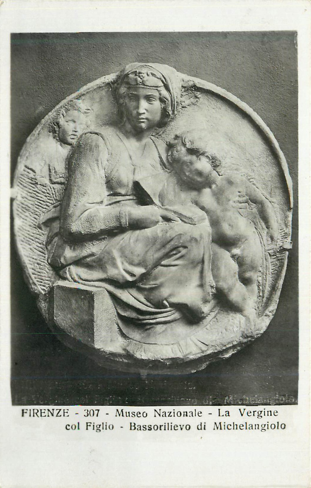 CPM Firenze Museo Nazionale La Vergine Col Figlio Bassorilievo di Michelangiolo