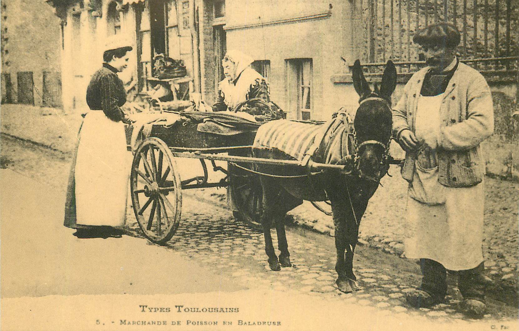 REPRO Types Toulousains Marchande de Poison en Baladum Donkey Ane
