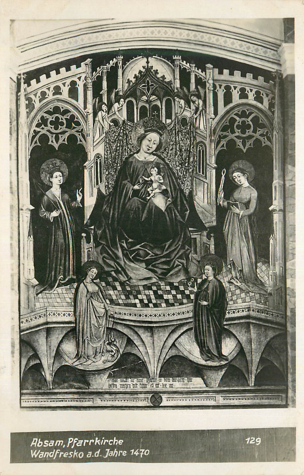 CPM Absam Pfarrkirche Wandfresko ad Jahre 11470