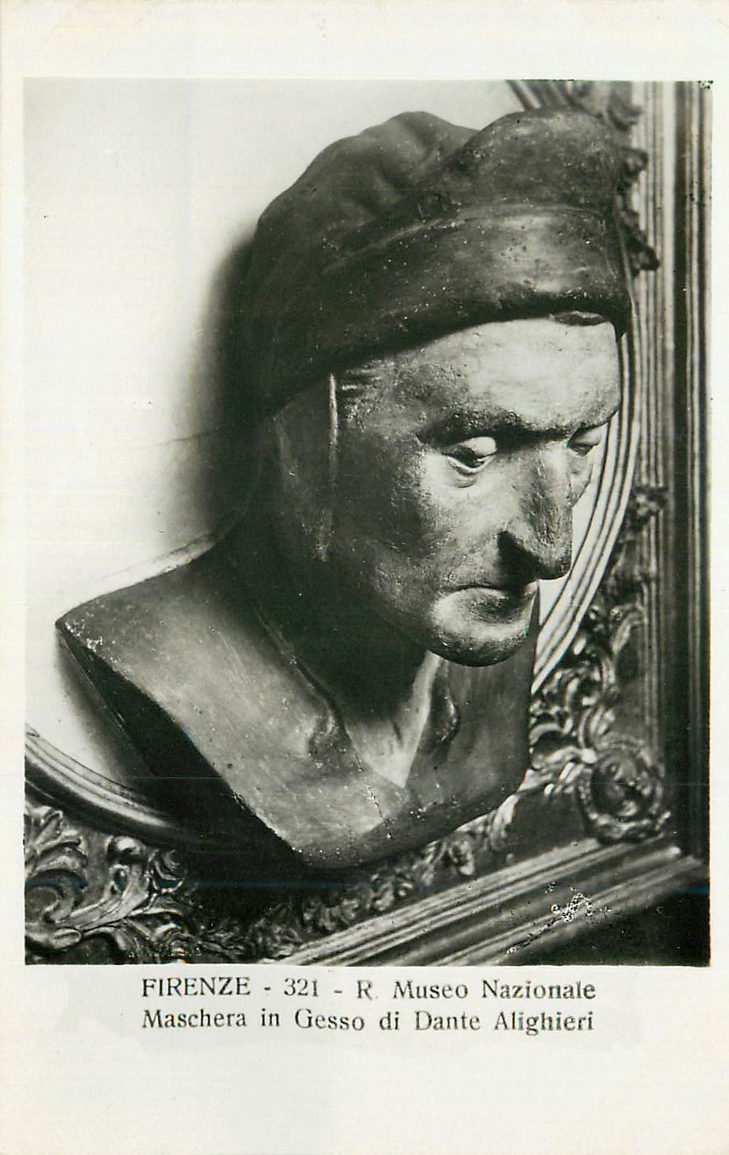 CPM Firenze Museo Nazionale Maschera in Gesso di Dante Alighieri