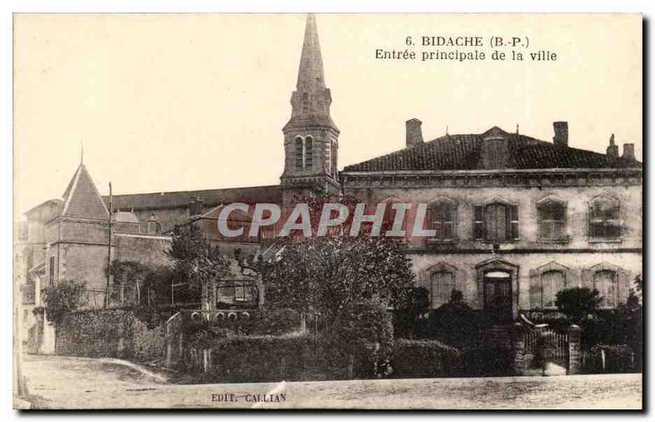 Bidache CPA Entree principale de la ville