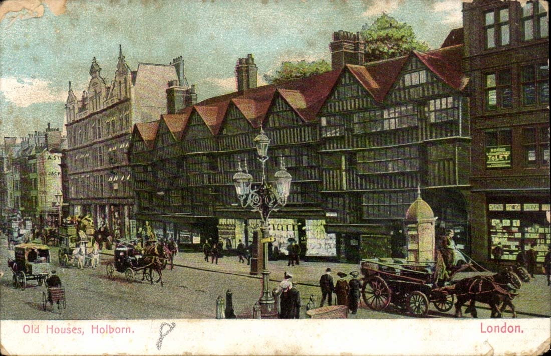 Grande Bretagne london Londres CPA Old houses Holborn