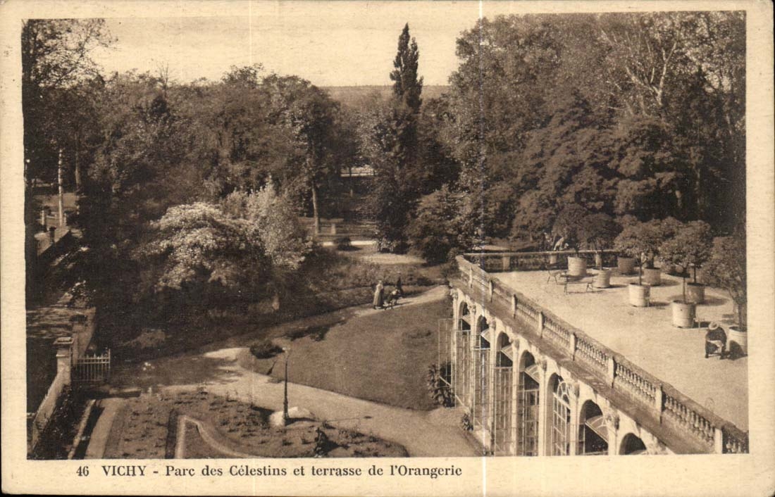 Vichy CPA Parc des Celestins et terrasse de l'Orangerie