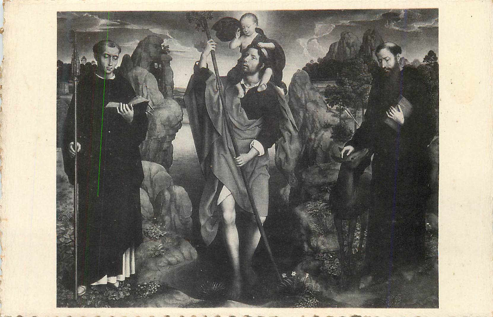 CPM Bruges Musee Communal Hans Memling (1495) Panneau Central du Triptique du Bourgmestre W Moreel (1484)