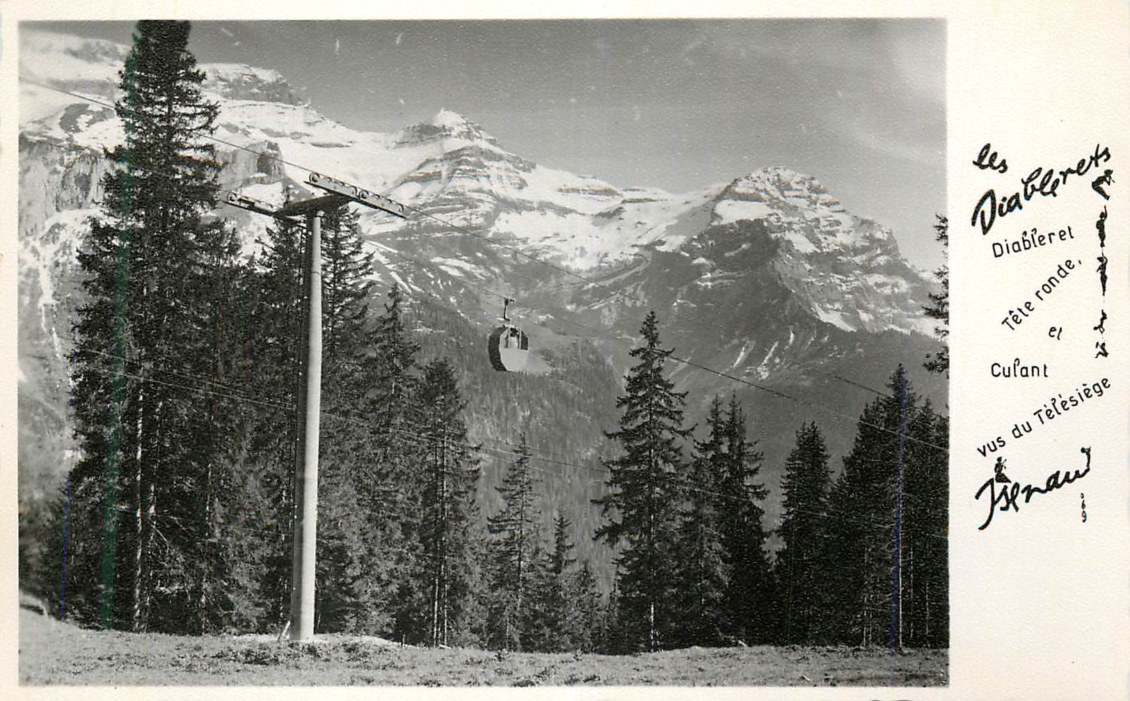 CPM Les Diablerets Perle des Alpes Vaudoises Tete Ronde et Culant vus du Telesiege
