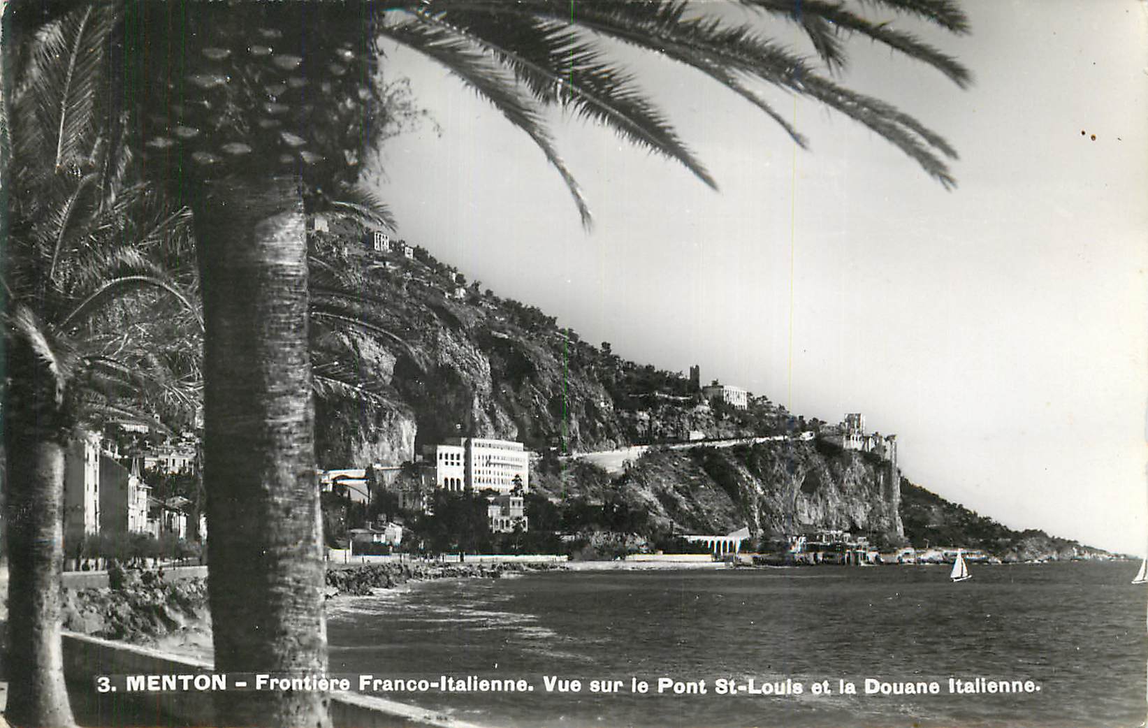 CPM Menton Frontiere Franco Italienne Vue sur le Pont St Louis et la Douane Italienne