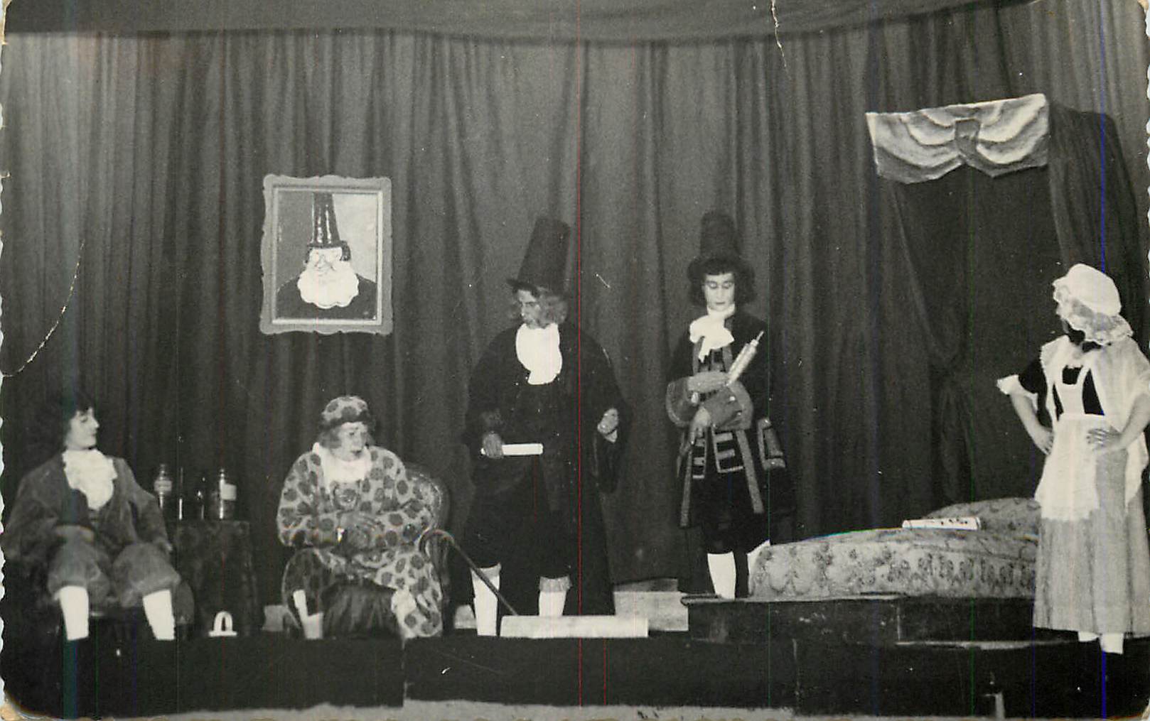 CARTE PHOTO Issoire Theatre Moliere Le Malade imaginaire