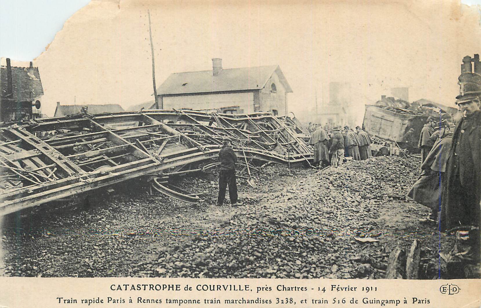 Catastrophe de Courville — près Chartres — Éditeur E.D.