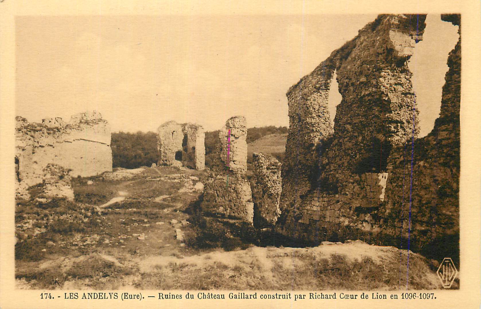 Les Andelys (Eure) — Ruines du Château Gaillard construit par Richard Cœur de Lion en 1096-1097.