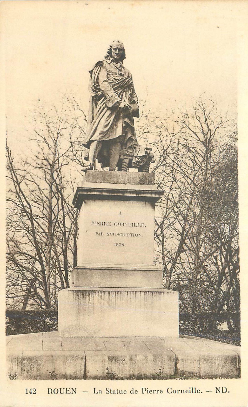 CPA Rouen La Statue de Pierre Corneille