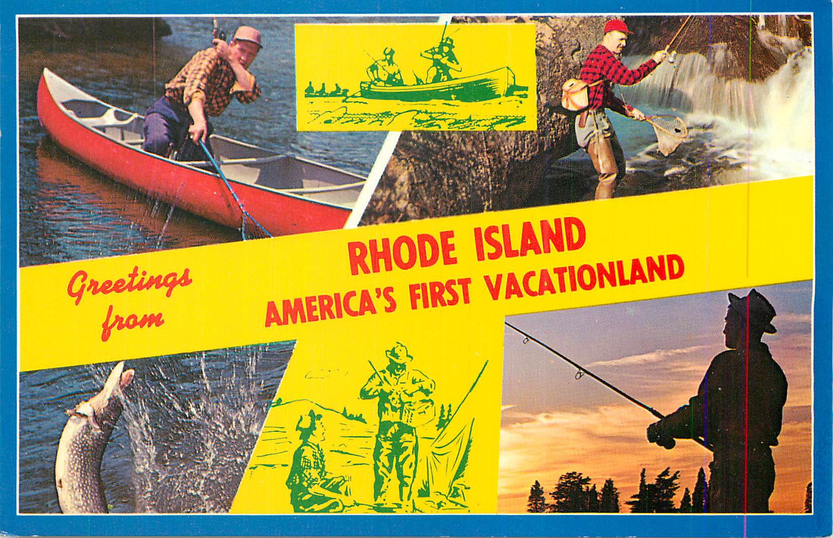 CPM Greetings from Rhode Island America's First Vacationland