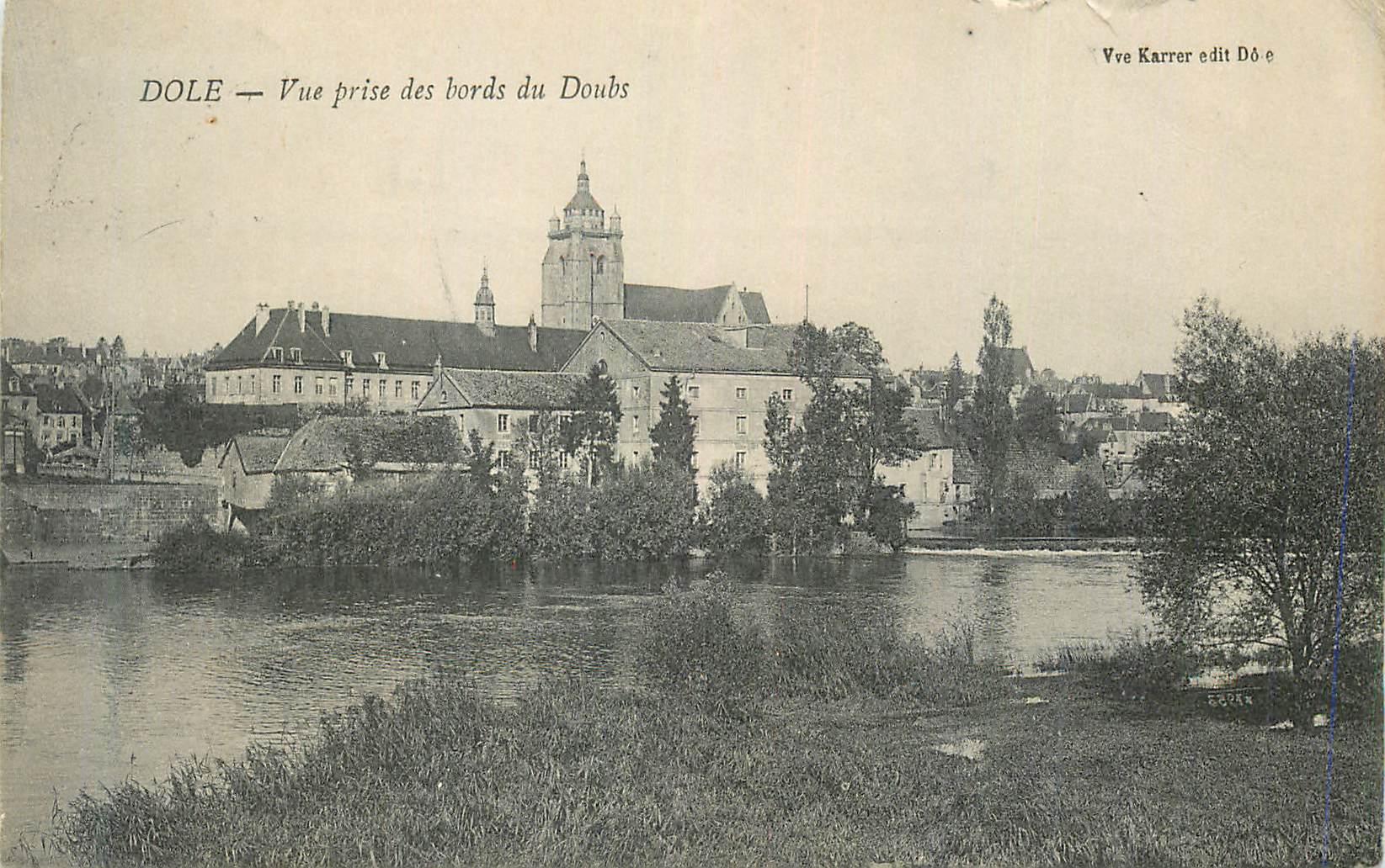 CPA Dole Vue prise des Bords du Doubs